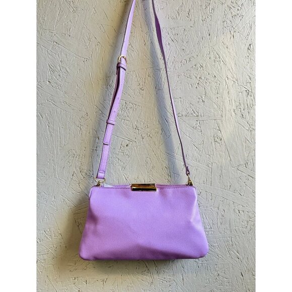 Macy's On 34th Rodelle soft faux-leather small crossbody bag clutch - Lilac - Picture 8 of 11